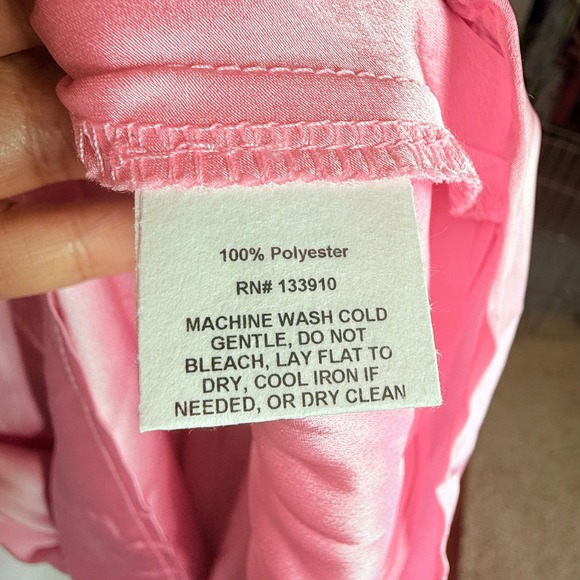 Show Me Your Mumu Halter Maxi Dress Pink Luxe Satin Open Back Bridesmaid XL New - Picture 5 of 7